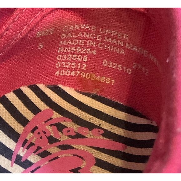 Children's Place Polka Dot Canvas Sneakers Baby Girl Size 5  Bow Pink - Picture 7 of 7